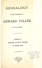 Cover of: Fuller genealogy ... by William Hyslop Fuller