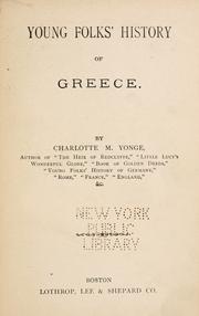 Cover of Young folks' history of Greece by Mary Charlotte Yonge
