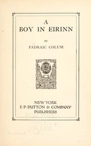 A boy in Eirinn by Padraic Colum