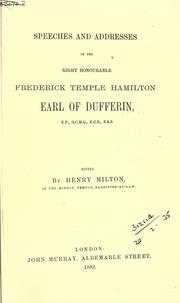 Cover of: Speeches and addresses.: Edited by Henry Milton.