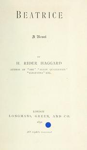 Cover of: Beatrice by H. Rider Haggard