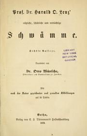 Cover of: Prof. Dr. Harald O. Lenz' N©ơtzliche, sch©Þdliche und verd©Þchtige Pil
