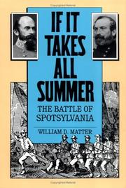 Cover of: If it takes all summer by William D. Matter