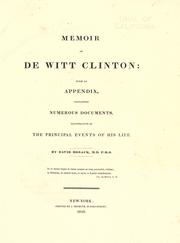 Memoir of De Witt Clinton by David Hosack