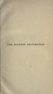 Cover of: The Bourbon restoration