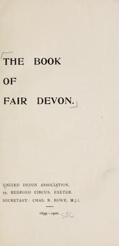 Cover of: The book of fair Devon. by United Devon Association.