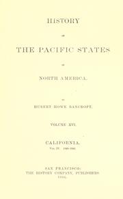 Cover of: California. by Hubert Howe Bancroft
