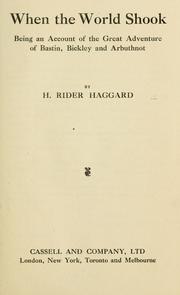 Cover of: When the world shook by H. Rider Haggard