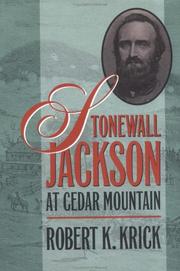 Cover of: Stonewall Jackson at Cedar Mountain by Robert K. Krick