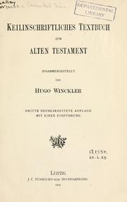 Cover of: Keilinschriftliches Textbuch zum Alten Testament. by Hugo Winckler