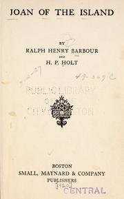 Cover of: Joan of the island by Ralph Henry Barbour