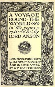 Cover of: A voyage round the world in the years 1740-[4]4