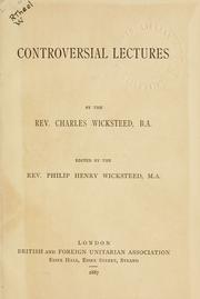 Controversial lectures by Charles Wicksteed