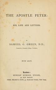Cover of: The apostle Peter: his life and letters.