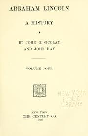 Cover of: Abraham Lincoln by John G. Nicolay