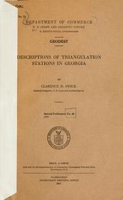 Cover of: Geodesy by U.S. Coast and Geodetic Survey.