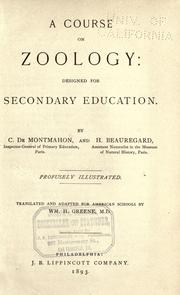 Cover of: A course on zoology by C. de Montmahou