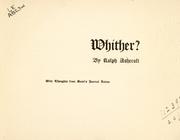 Cover of: Whither?: with thoughts from Amiel's Journal intime.