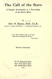 Cover of: The call of the stars by John R. Kippax, John R. Kippax