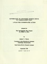 Cover of: Governance of non-point source inputs to Narragansett Bay by Jennie C. Myers