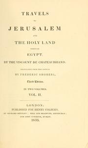 Cover of: Travels to Jerusalem and the Holy Land by François-René de Chateaubriand