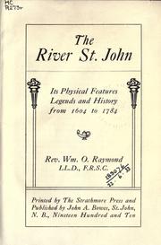 Cover of: The River St. John by W. O. Raymond