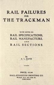 Cover of Rail failures for the trackman by davis, a. l.