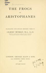 Cover of: The  frogs. by Aristophanes