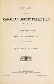 Cover of: Reports. by Canadian Arctic Expedition (1913-1918)