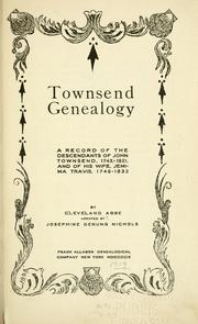 Townsend genealogy by Abbe, Cleveland