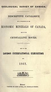 Cover of: Descriptive catalogue of a collection of the economic minerals of Canada