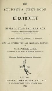 Cover of: The student's text-book of electricity