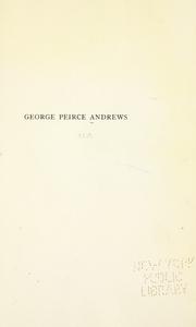 Cover of: George Peirce Andrews