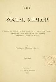 Cover of: The social mirror by Adelaide Mellier Nevin