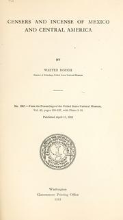 Cover of: Censers and incense of Mexico and Central America.