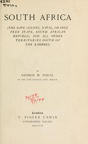 South Africa by George McCall Theal