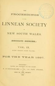 Cover of: Proceedings of the Linnean Society of New South Wales by Linnean Society of New South Wales