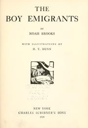 Cover of: The boy emigrants by Noah Brooks, Noah Brooks