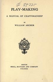 Cover of: Play-making by William Archer