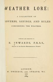 Weather lore by Inwards, Richard