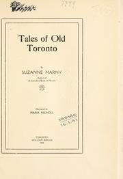 Cover of: Tales of old Toronto. by Suzanne Marny