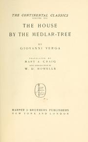 Cover of: The house by the medlar tree by Giovanni Verga