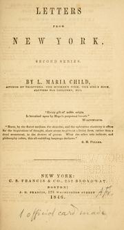 Cover of: Letters from New York by l. maria child
