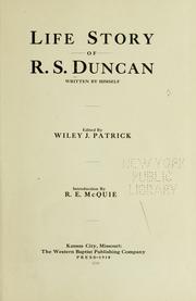 Cover of: Life story of R. S. Duncan