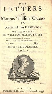 Cover of: The letters of Marcus Tullius Cicero to several of his friends by Cicero