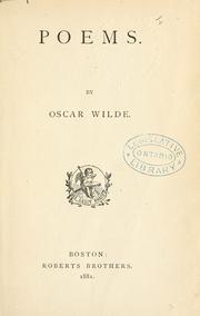 Cover of: Poems. by Oscar Wilde