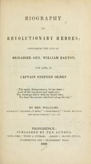 Cover of: Biography of revolutionary heroes by Catherine Read Williams, Catherine Read Williams