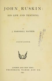 Cover of: John Ruskin by Marshall Mather