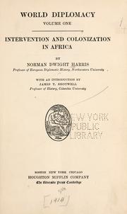 Cover of: Intervention and colonization in Africa by Harris, Norman Dwight