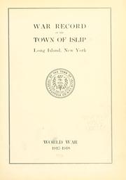 Cover of: War record of the town of Islip, Long Island, New York. by Islip (N.Y.)